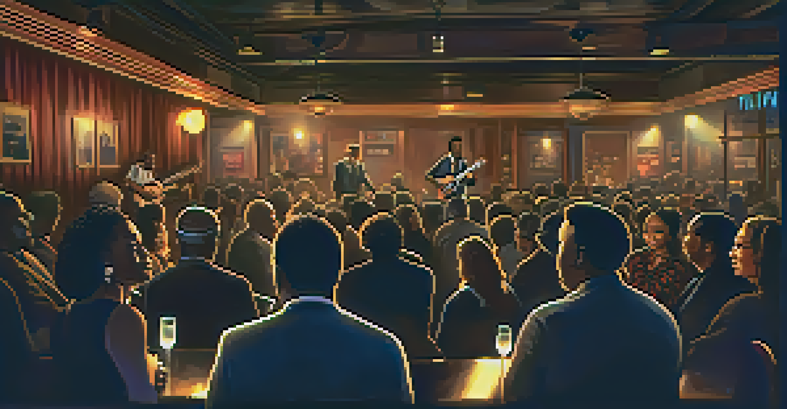 A soulful musician performing at Antone's Nightclub, surrounded by an intimate audience.