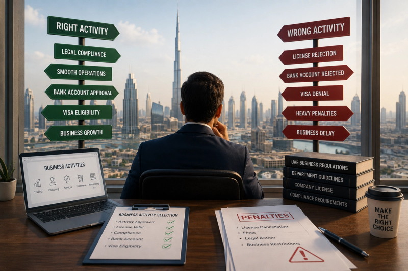 Choosing the Wrong Business Activity Could Create Problems for Your UAE Company