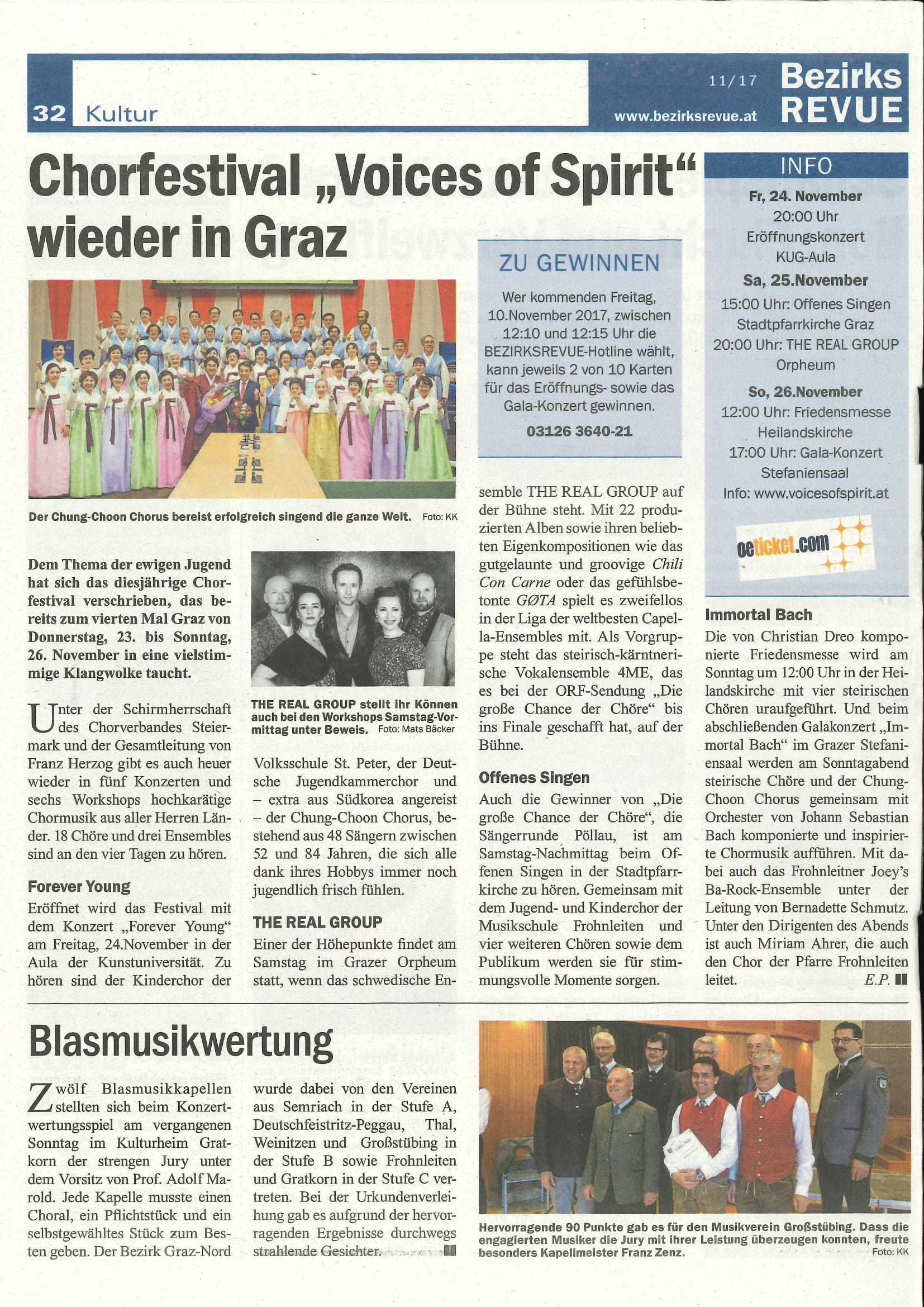 Chorfestival ,,Voices of Spirit"wieder in Graz 1