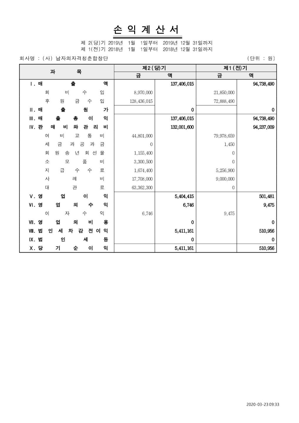 (사) 남자의 자격 청춘합창단 개별 원장 1