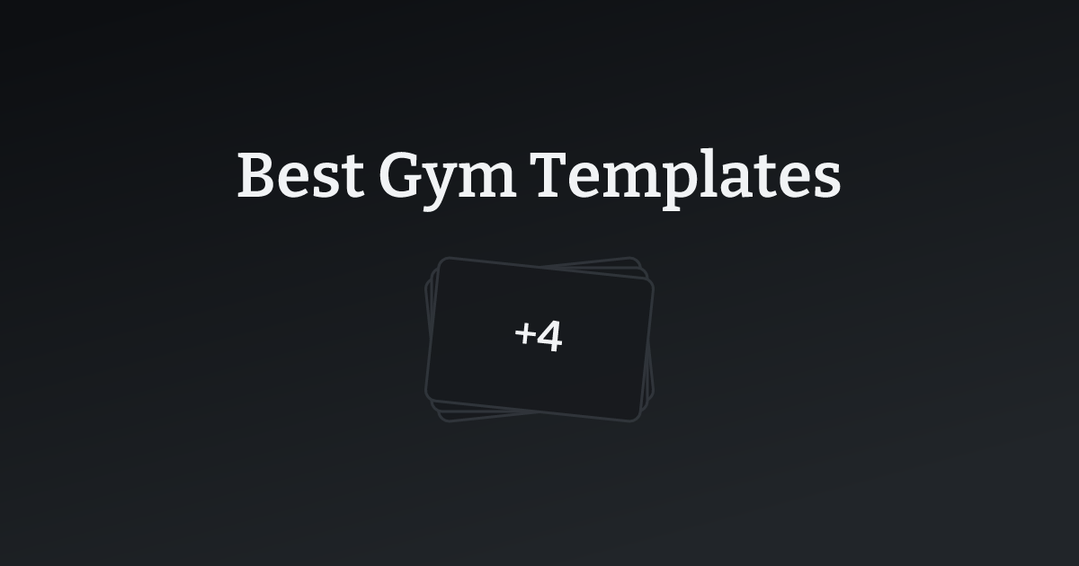 Best Gym Templates with count