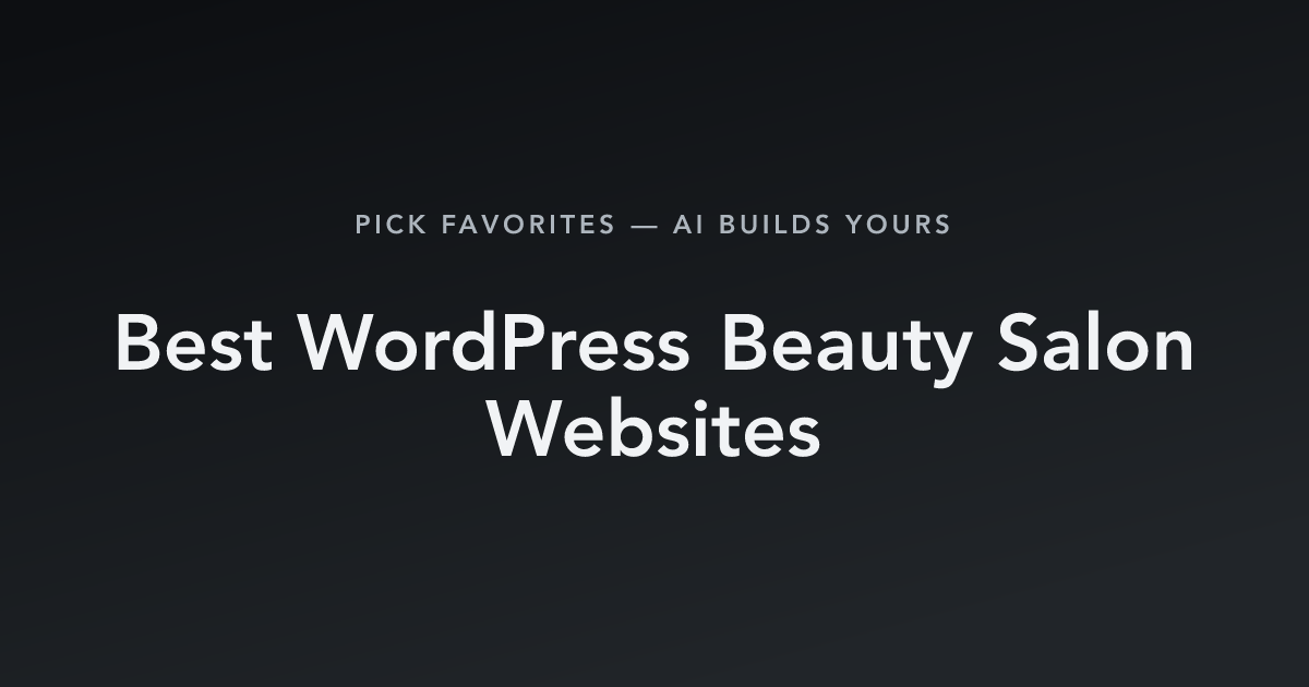 Best WordPress Beauty Salon Websites with count