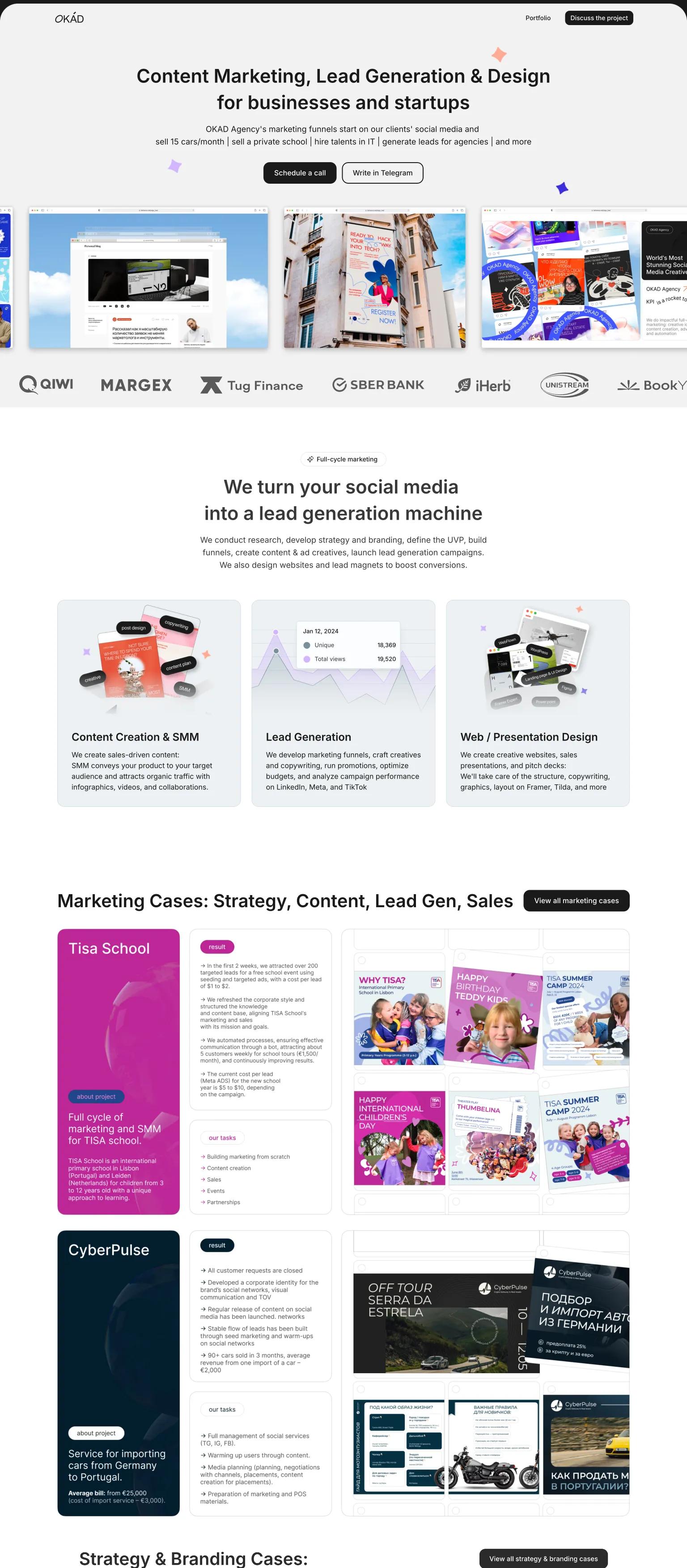 OKAD Agency screenshot