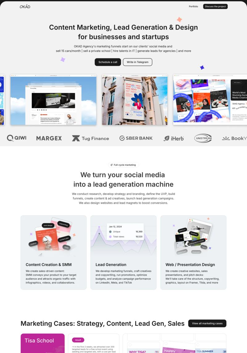 OKAD Agency screenshot
