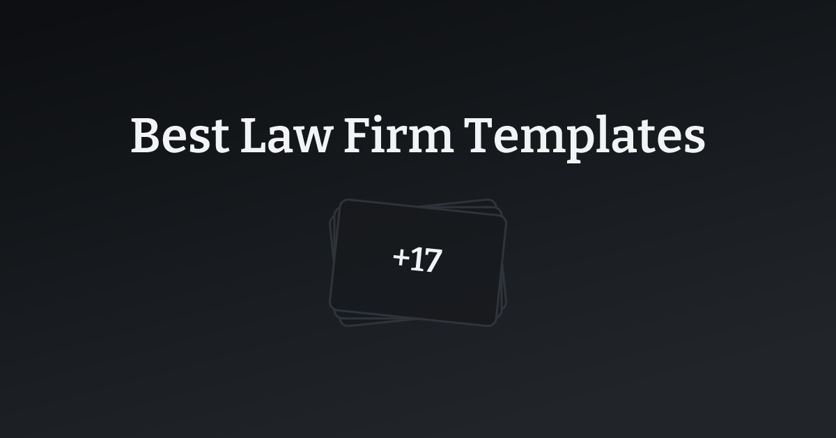 Best Law Firm Templates with count