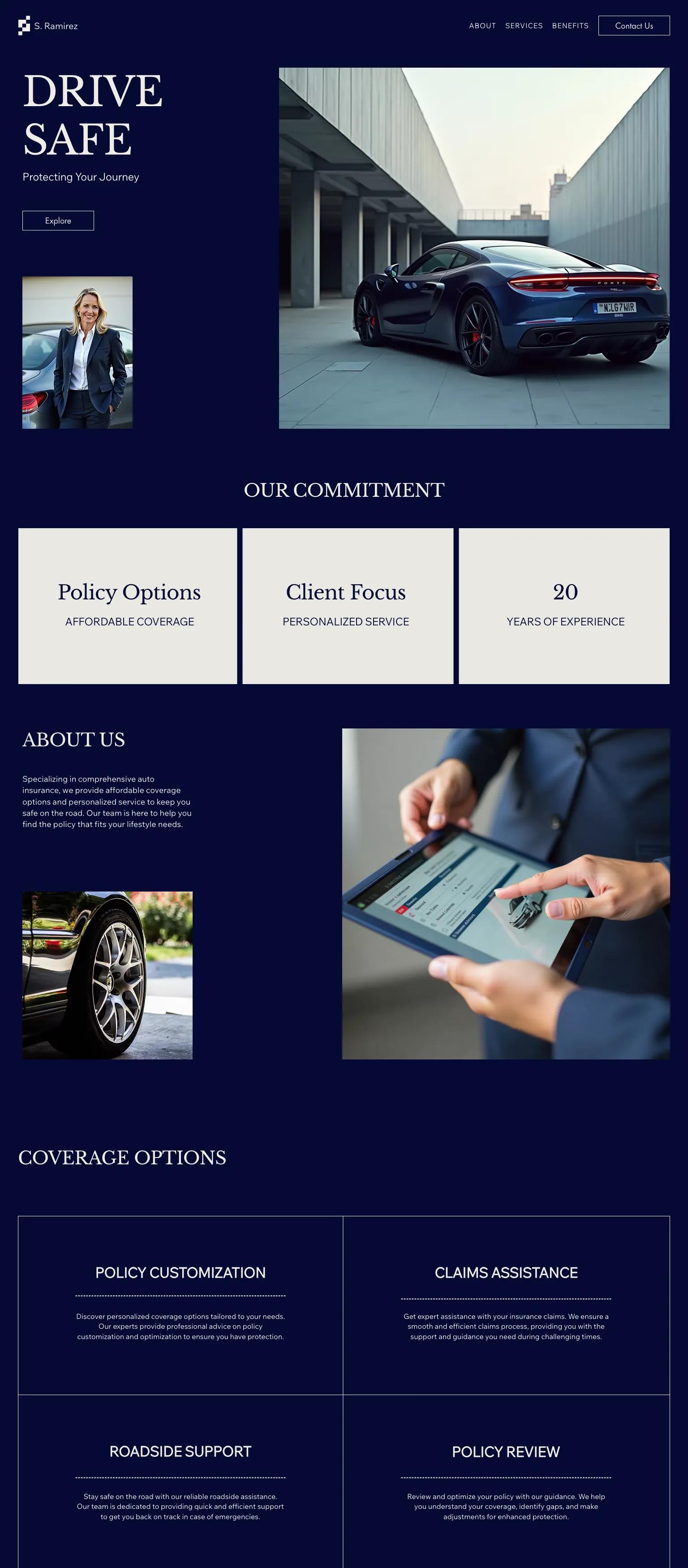 Auto Insurance Agency (Dark) screenshot