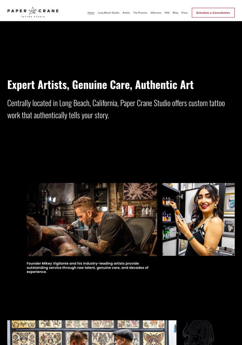 Paper Crane Tattoo Studio screenshot