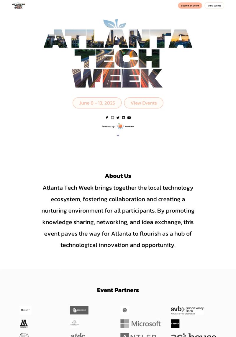 Atlanta Tech Week screenshot