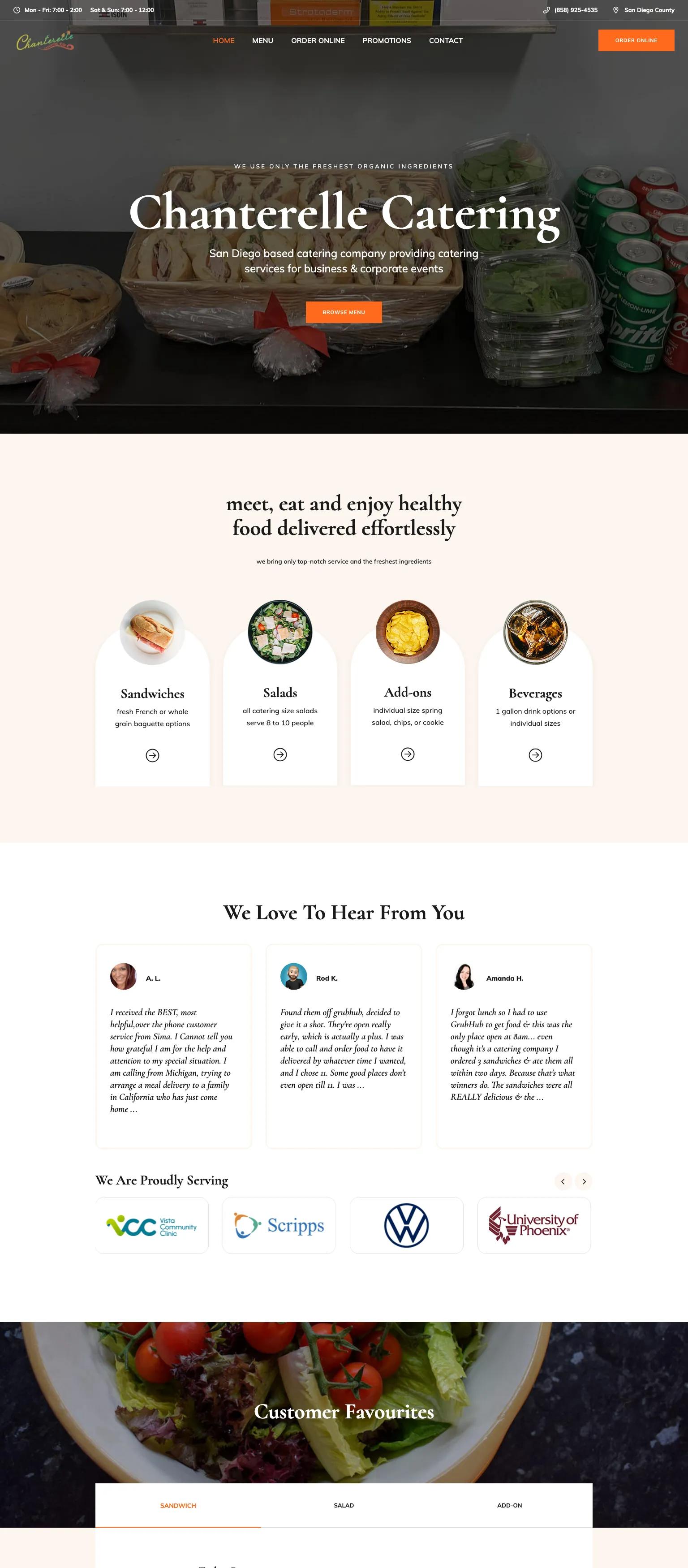 Chanterelle Catering Company screenshot