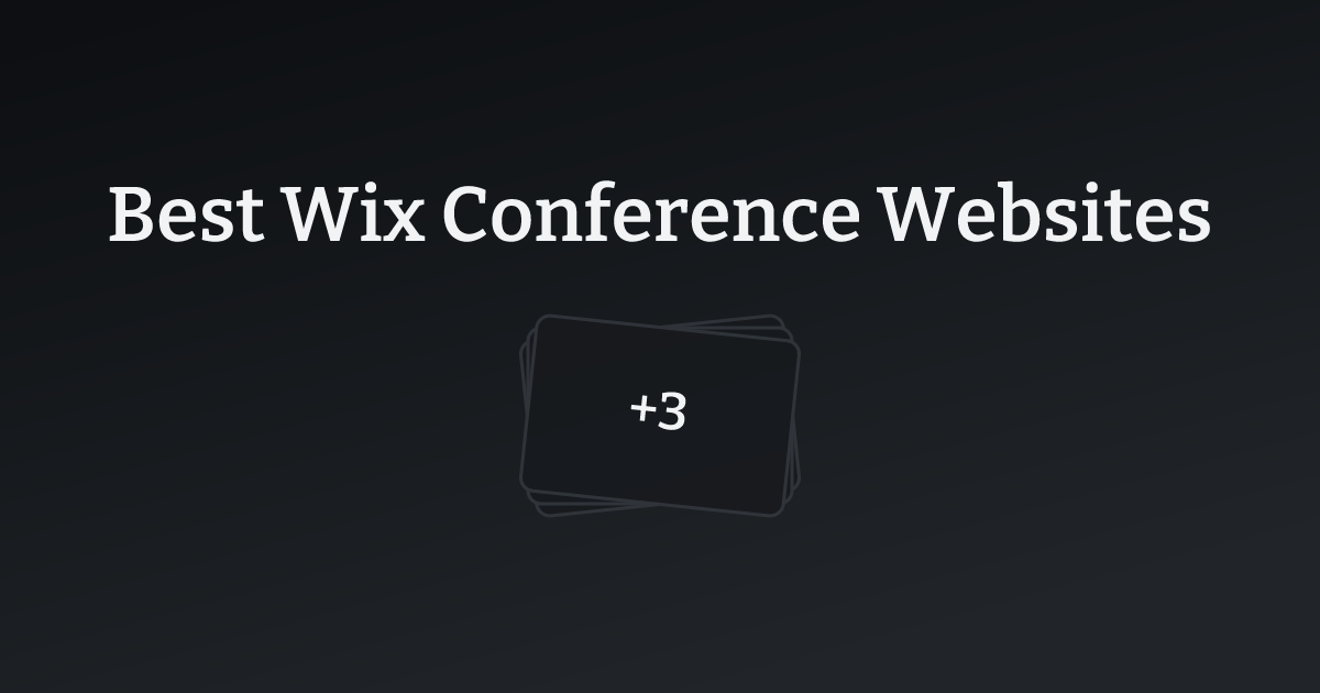 Best Wix Conference Websites with count