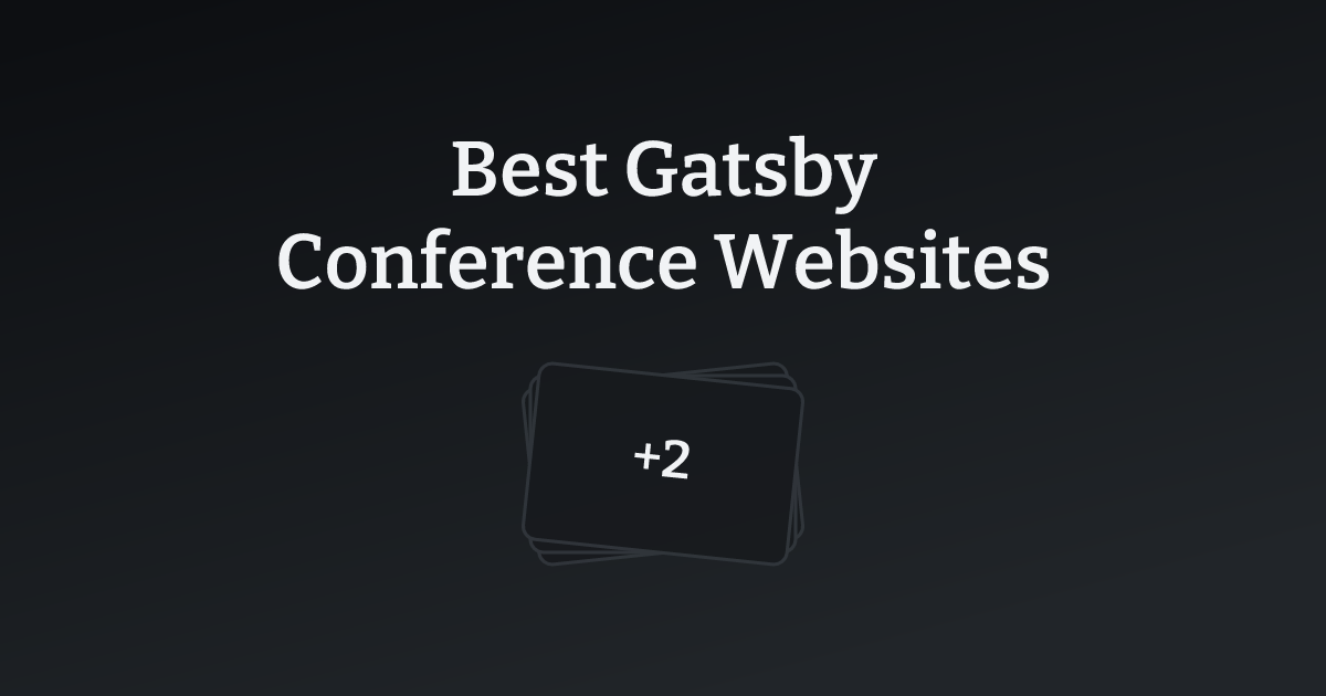 Best Gatsby Conference Websites with count