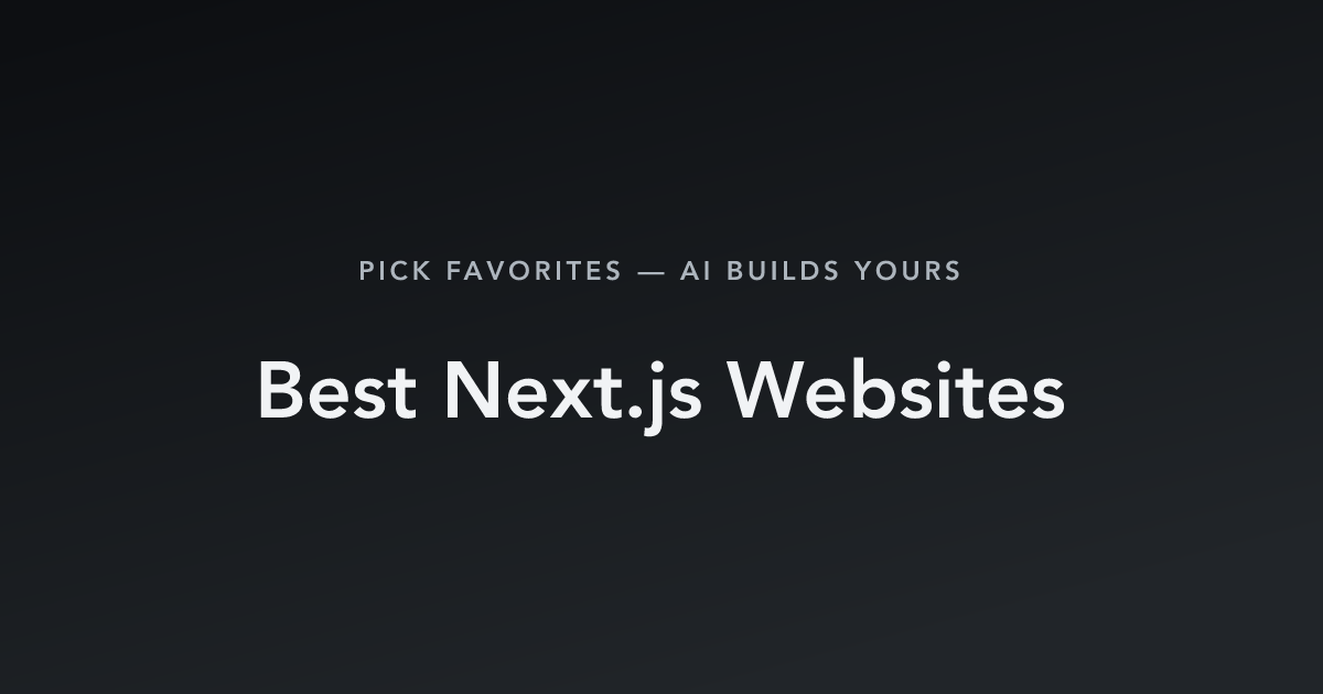Best Next.js Websites with count