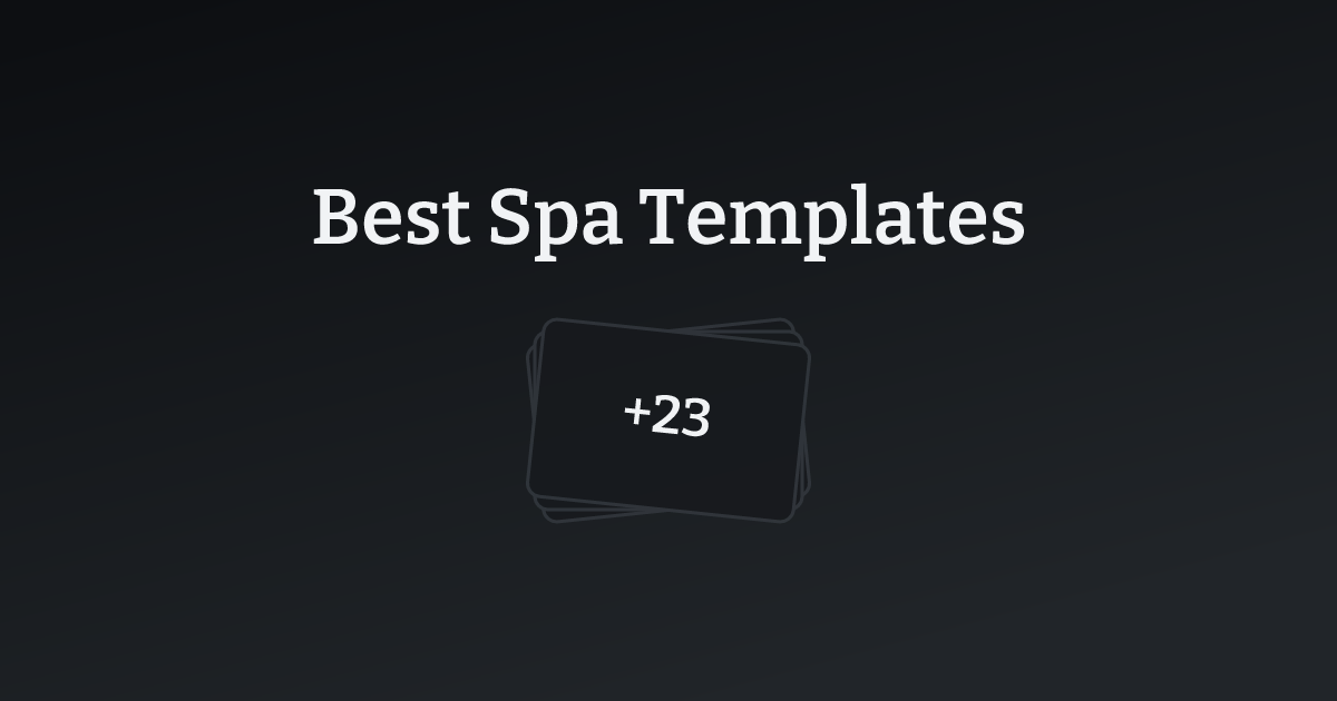 Best Spa Templates with count