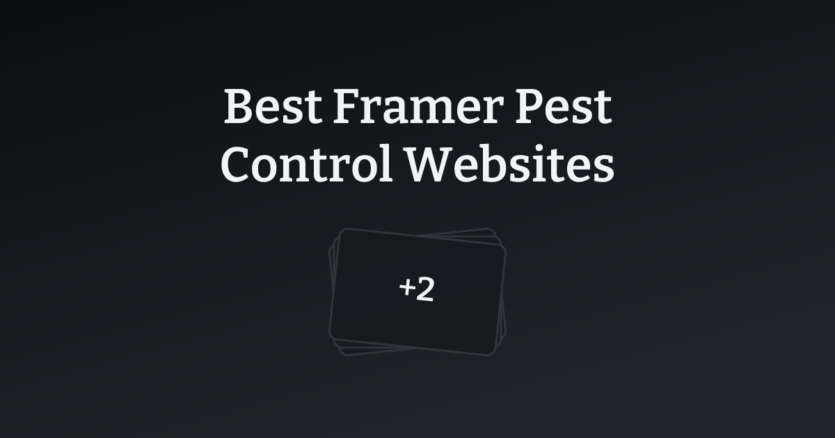 Best Framer Pest Control Websites with count