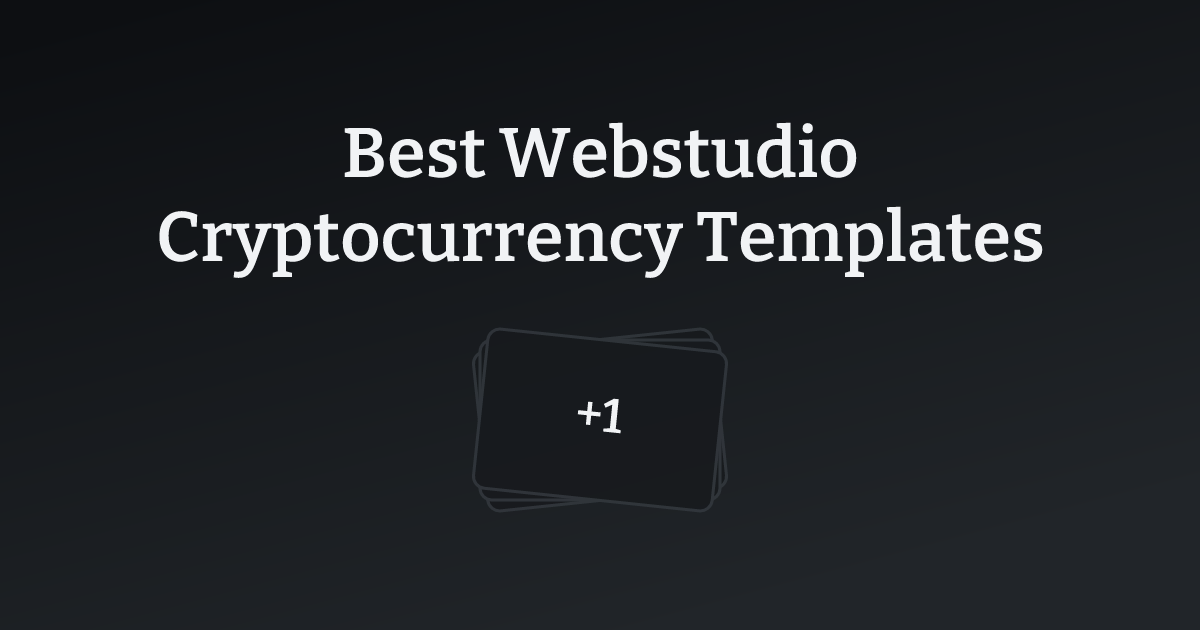 Best Webstudio Cryptocurrency Templates with count