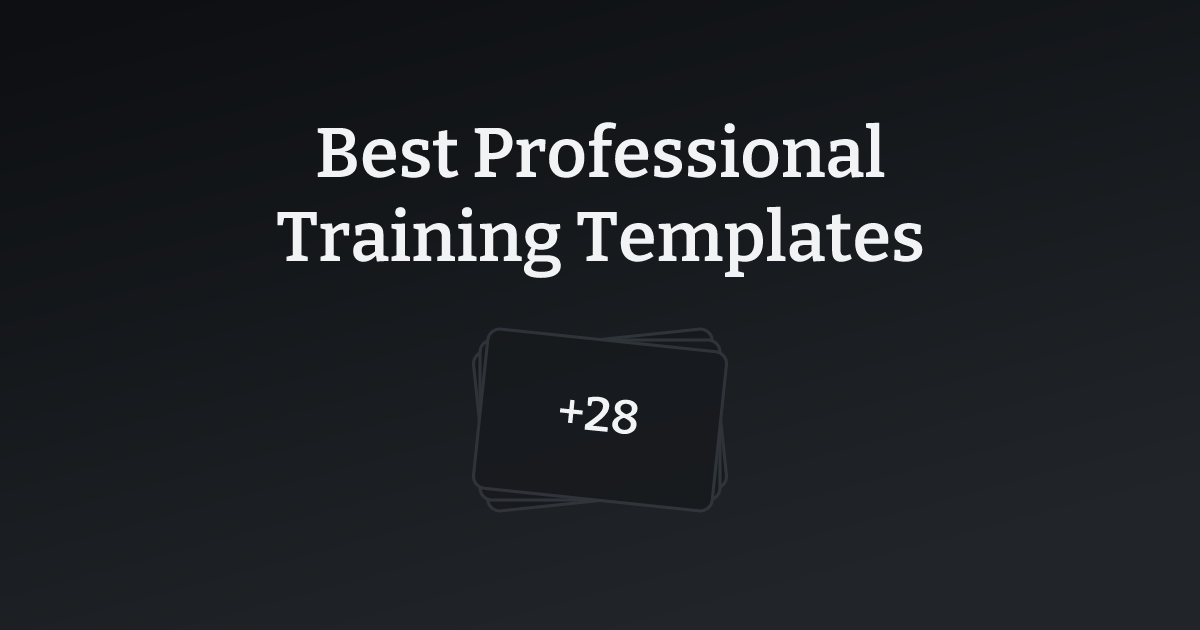 Best Professional Training Templates with count