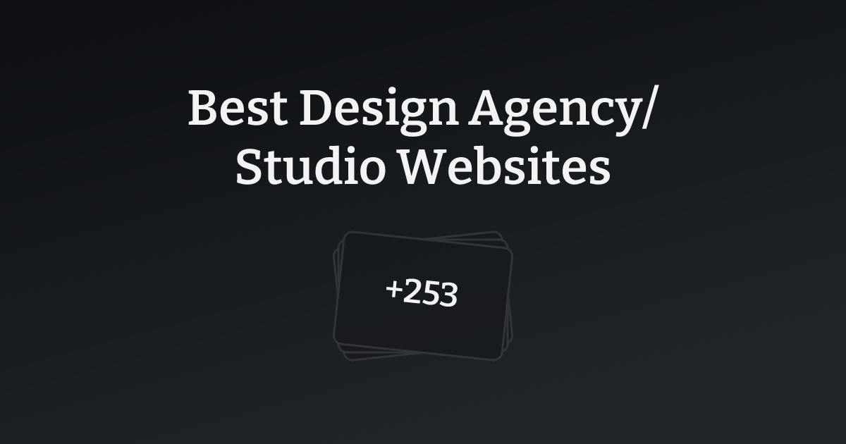 Best Design Agency/Studio Websites with count