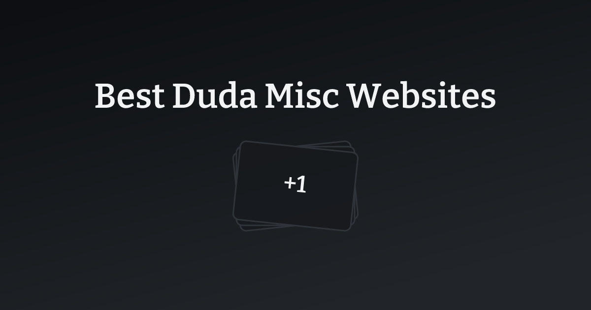Best Duda Misc Websites with count