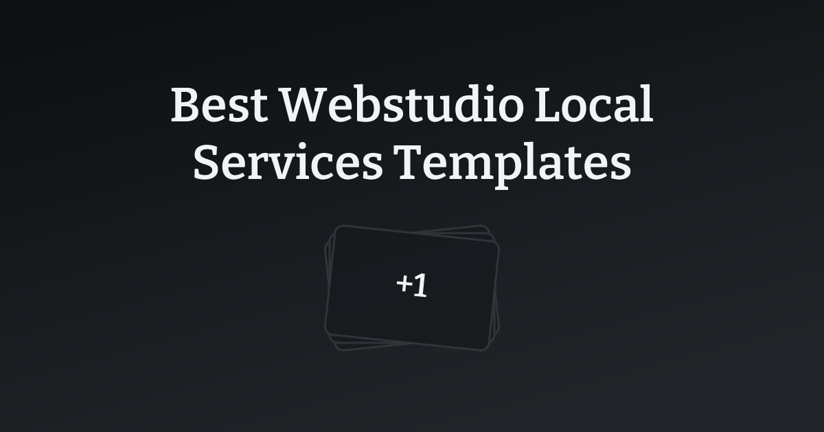Best Webstudio Local Services Templates with count