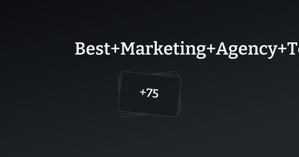 Best Marketing Agency Templates with count