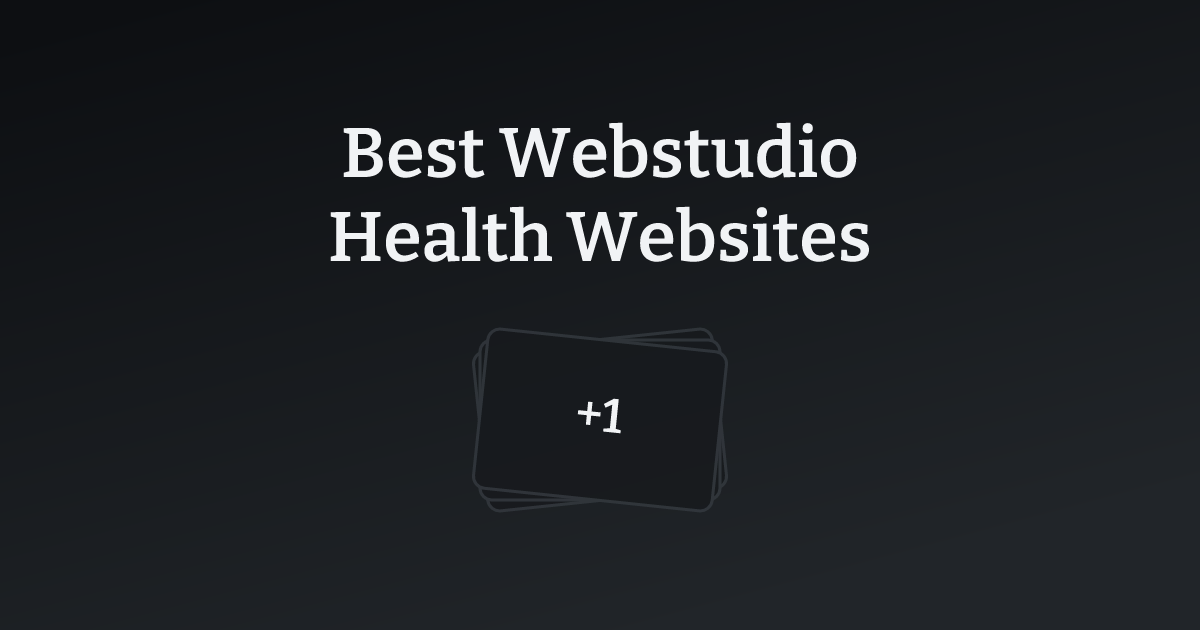 Best Webstudio Health Websites with count