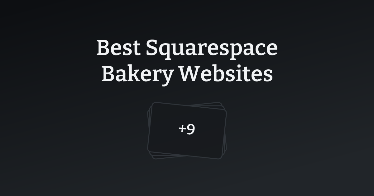 Best Squarespace Bakery Websites with count