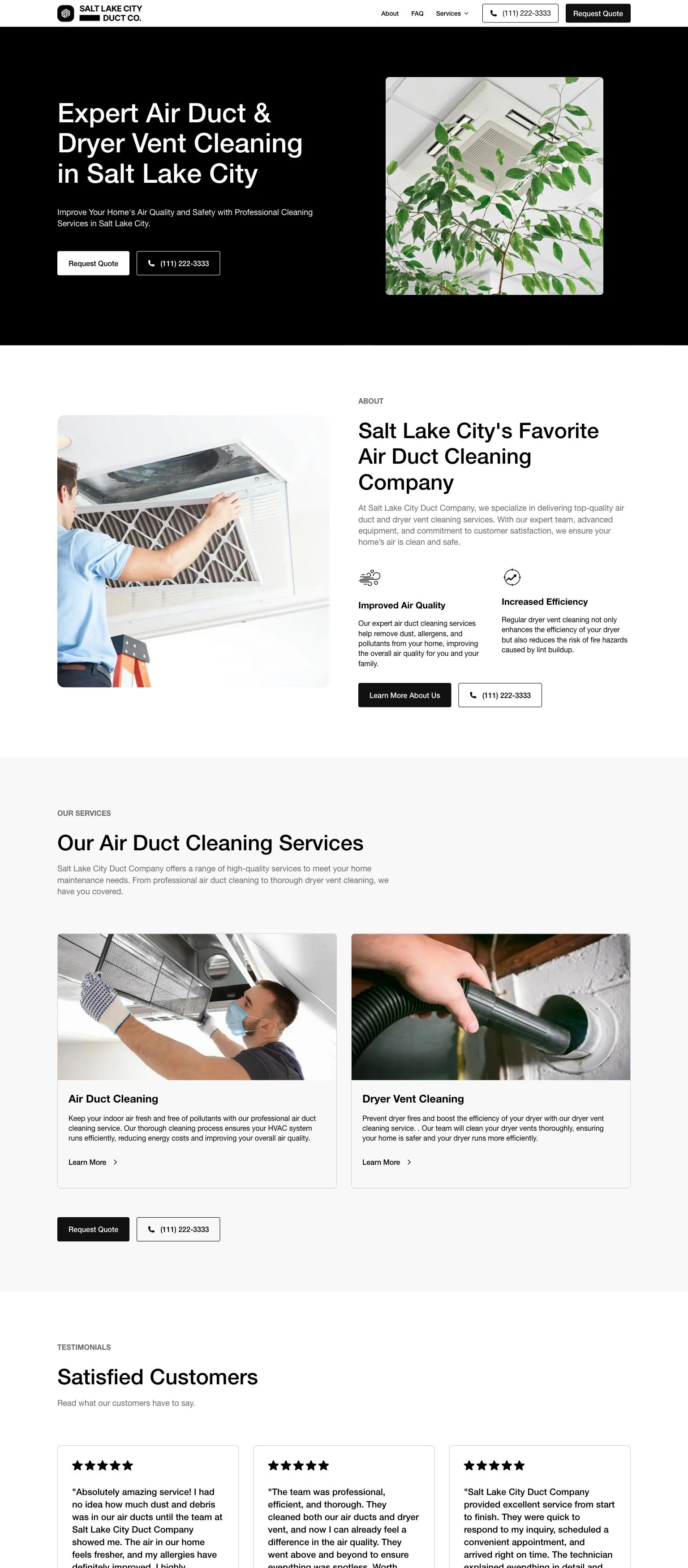 Salt Lake City Duct Company screenshot