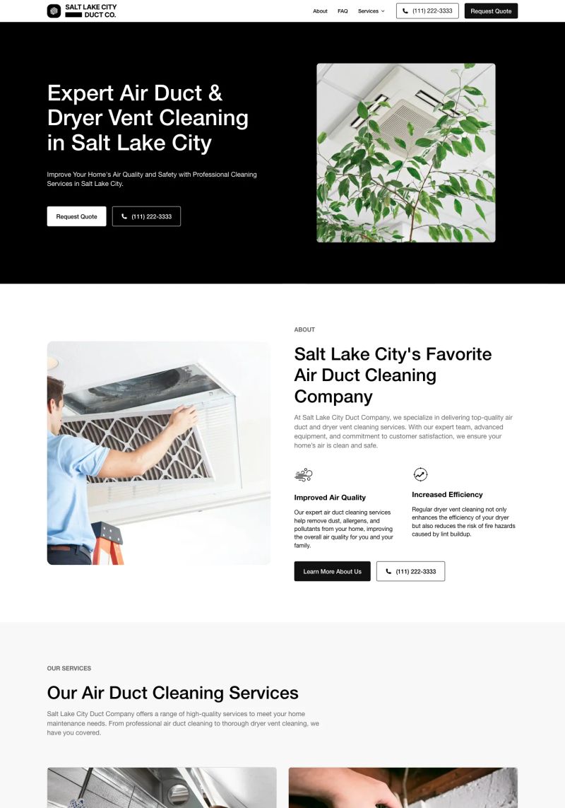 Salt Lake City Duct Company screenshot