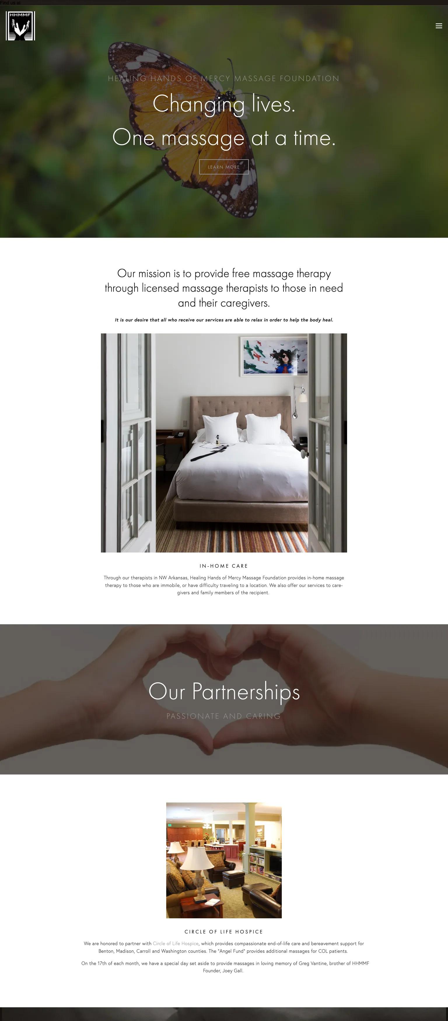 Healing Hands of Mercy Massage Foundation screenshot