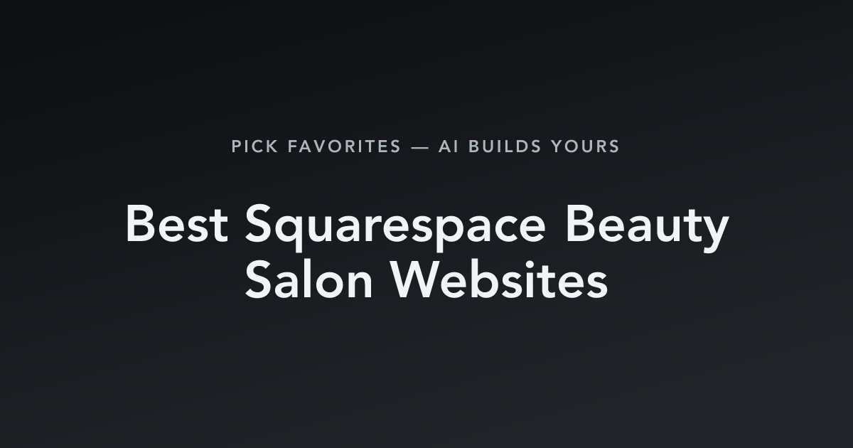 Best Squarespace Beauty Salon Websites with count