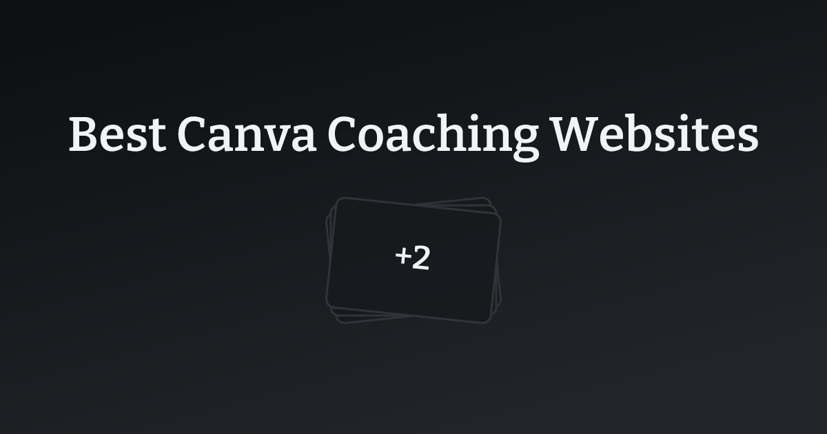 Best Canva Coaching Websites with count