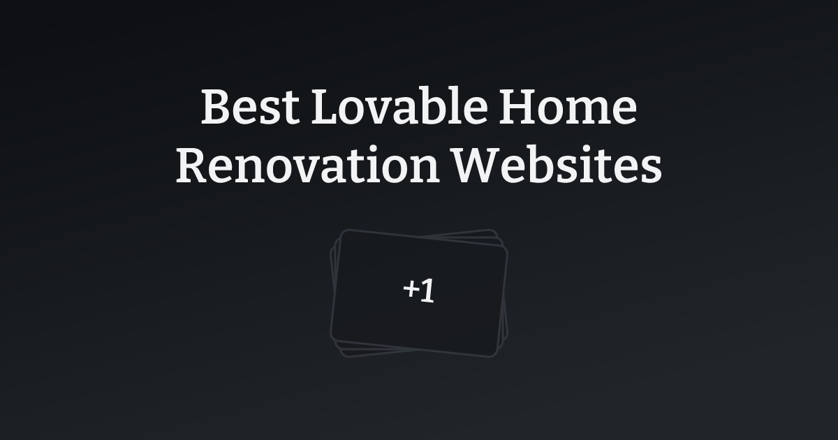 Best Lovable Home Renovation Websites with count