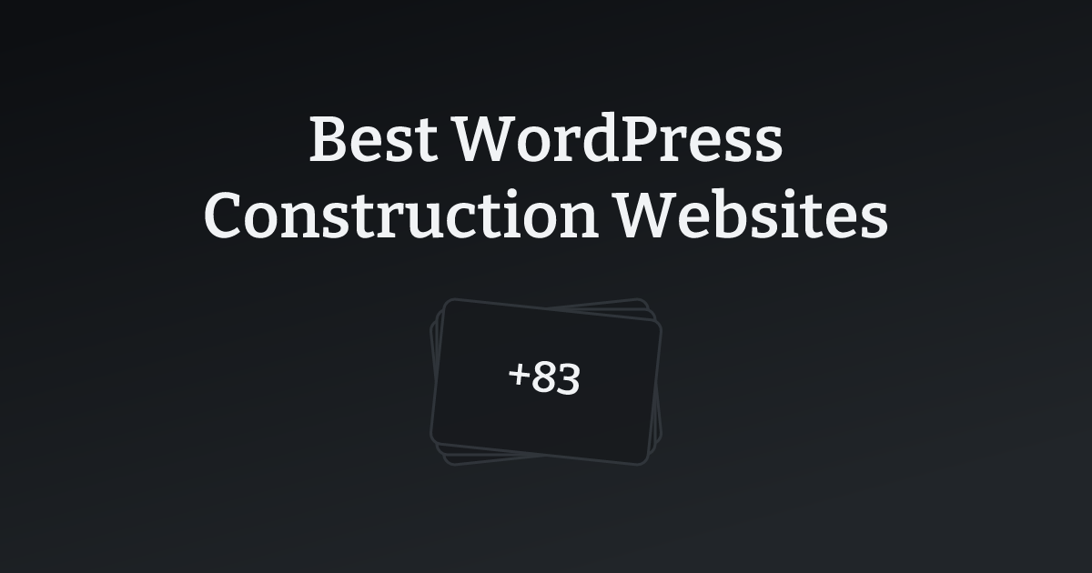 Best WordPress Construction Websites with count