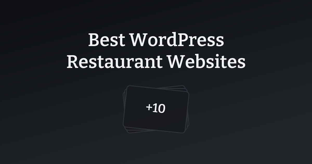 Best WordPress Restaurant Websites with count