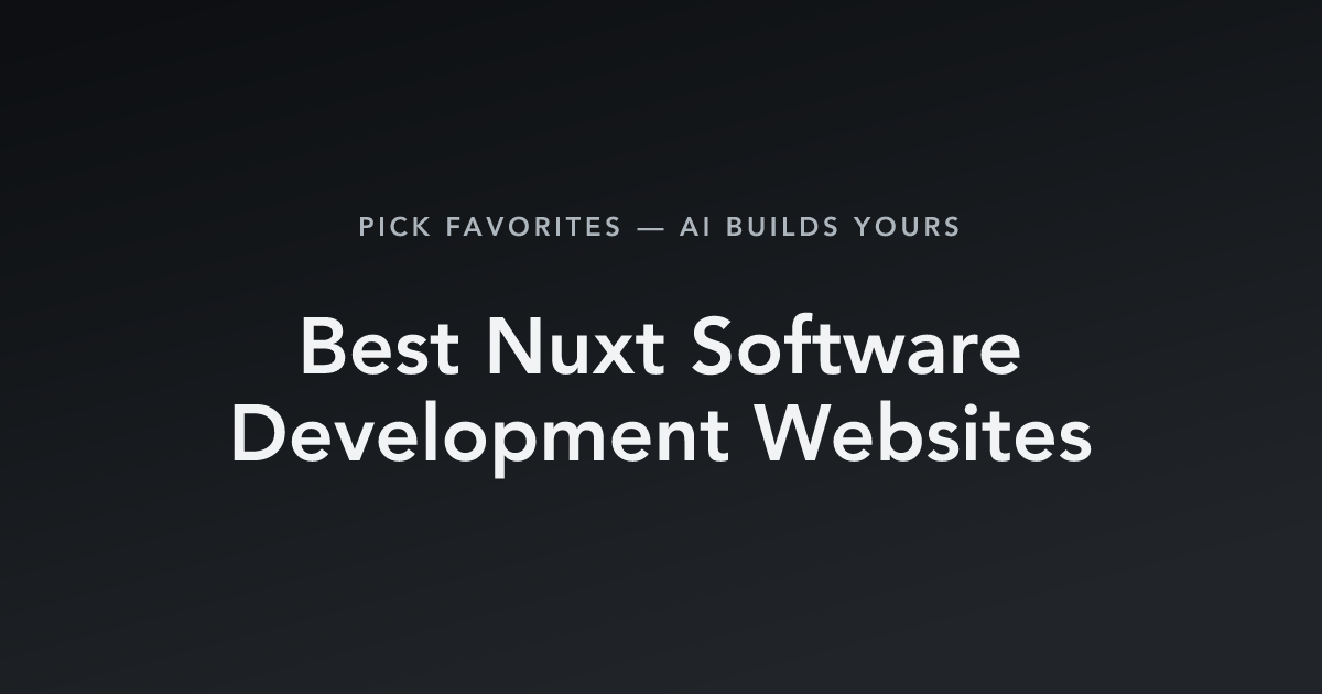 Best Nuxt Software Development Websites with count
