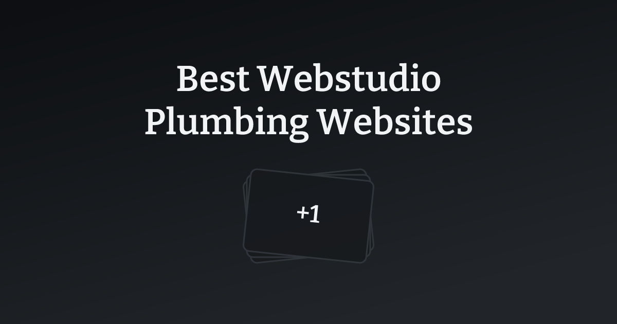 Best Webstudio Plumbing Websites with count