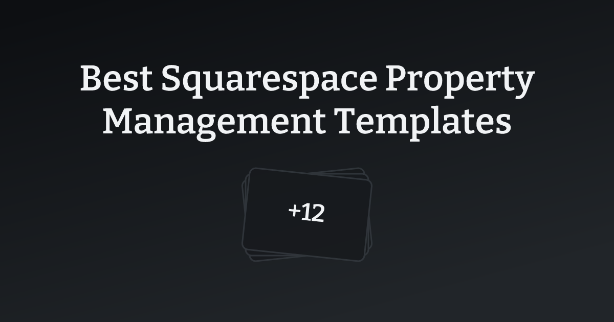 Best Squarespace Property Management Templates with count
