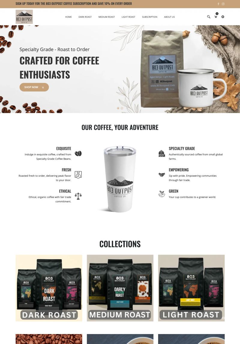803 Outpost Coffee screenshot