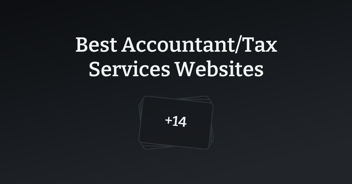 Best Accountant/Tax Services Websites with count