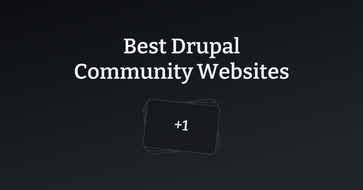 Best Drupal Community Websites with count