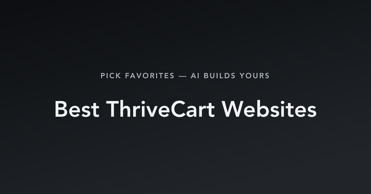 Best ThriveCart Websites with count