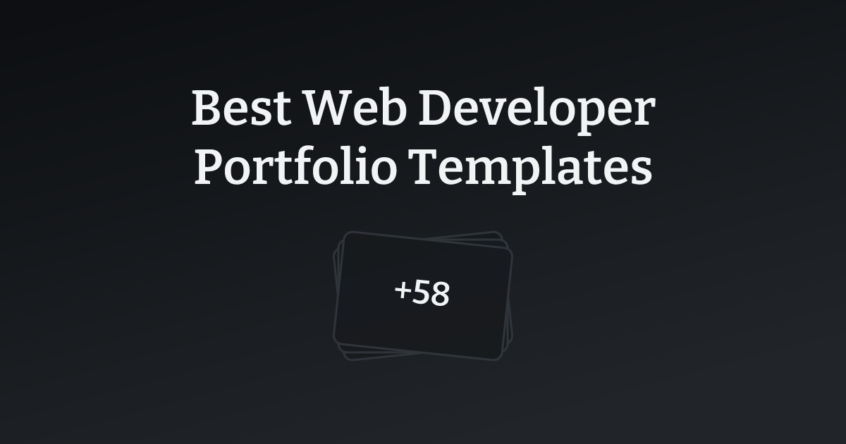 Best Web Developer Portfolio Templates with count