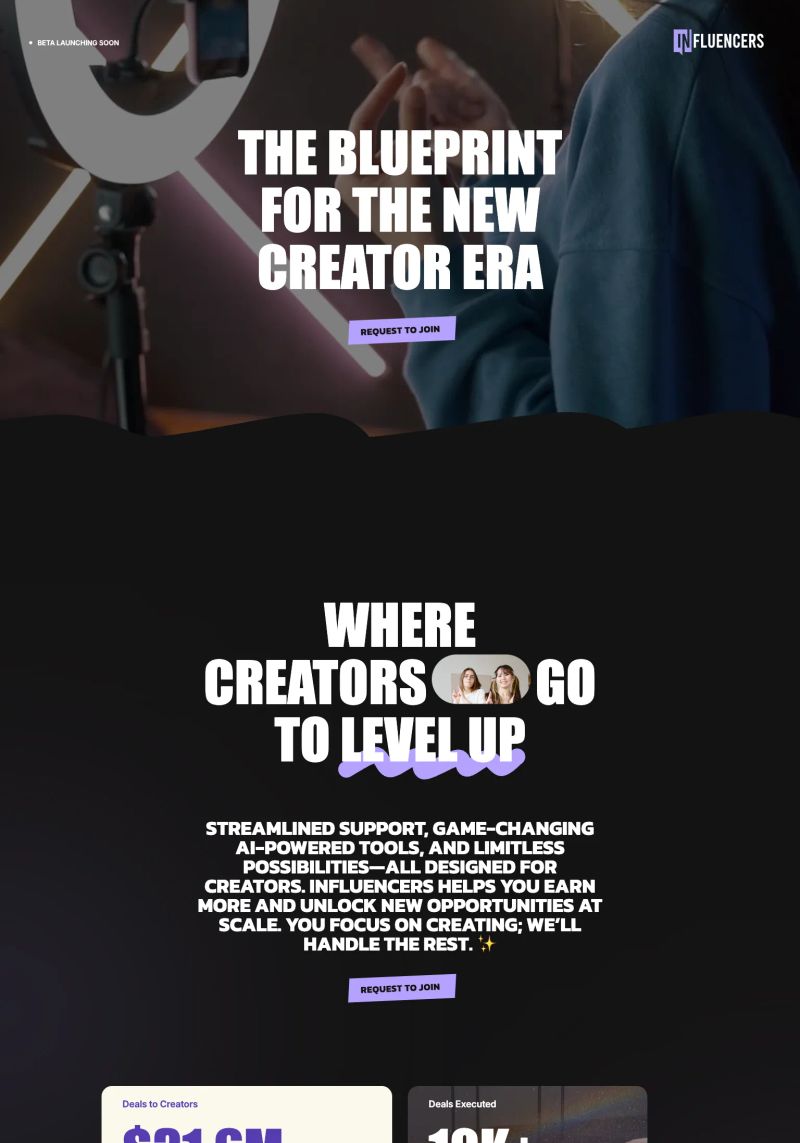 Influencers screenshot