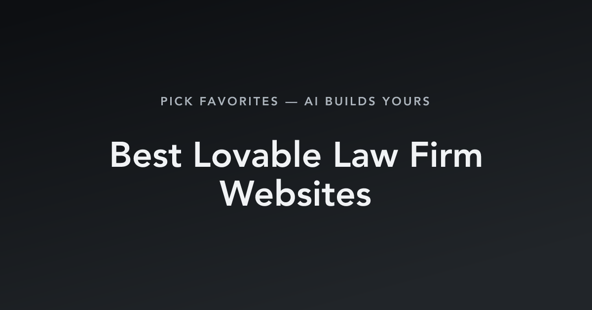 Best Lovable Law Firm Websites with count