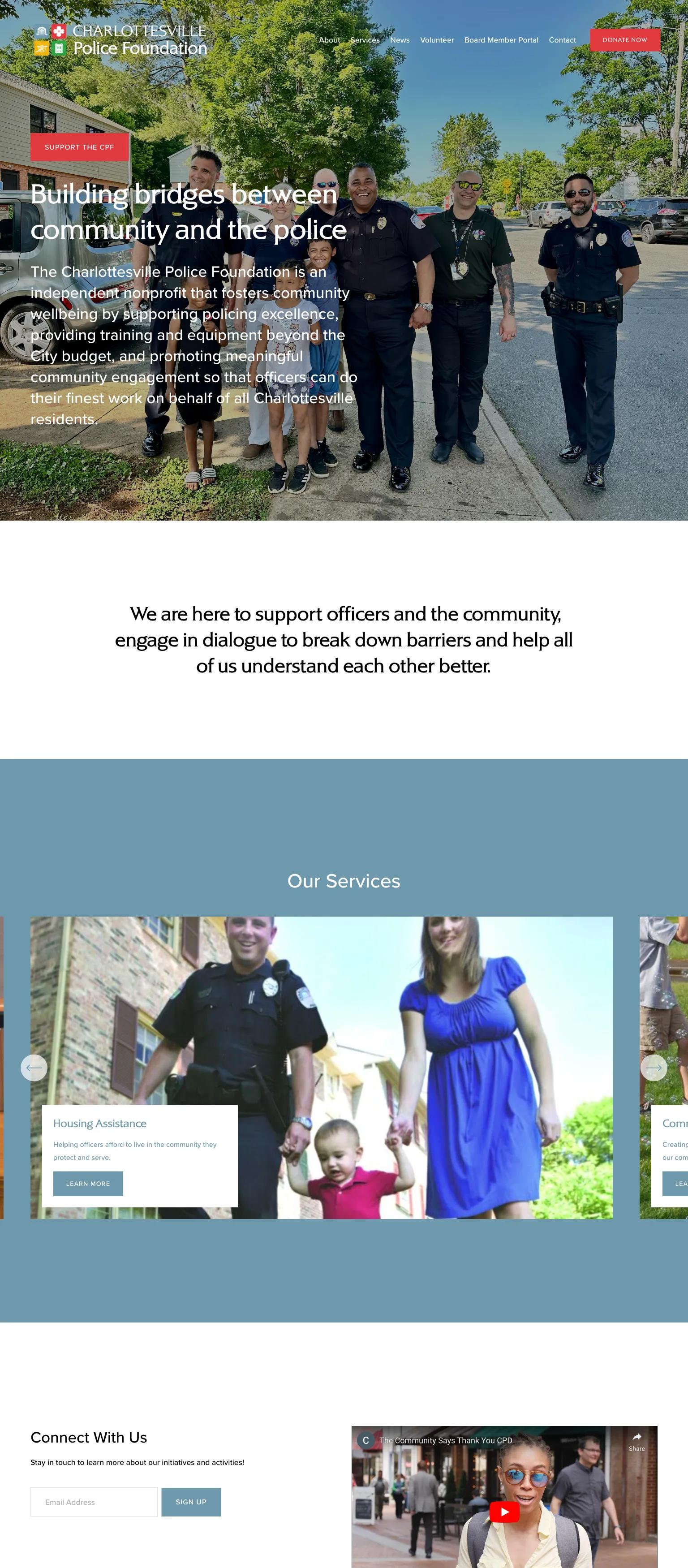 Charlottesville Police Foundation screenshot