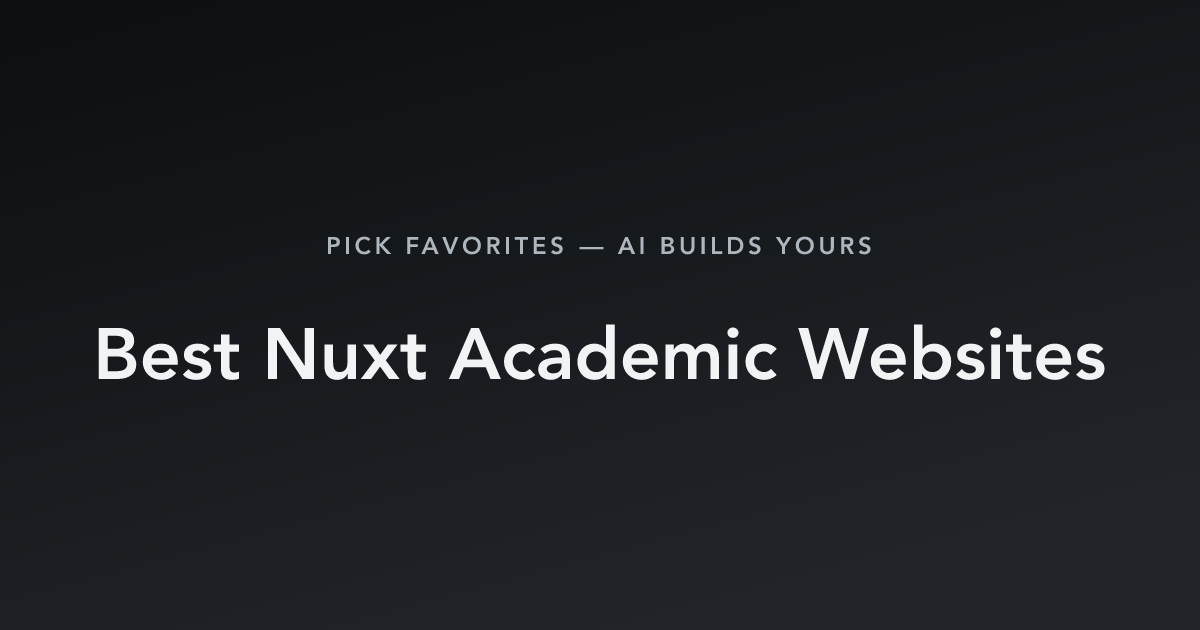 Best Nuxt Academic Websites with count