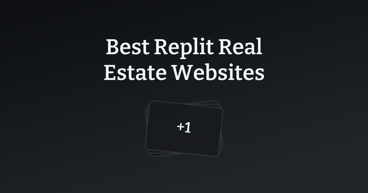 Best Replit Real Estate Websites with count