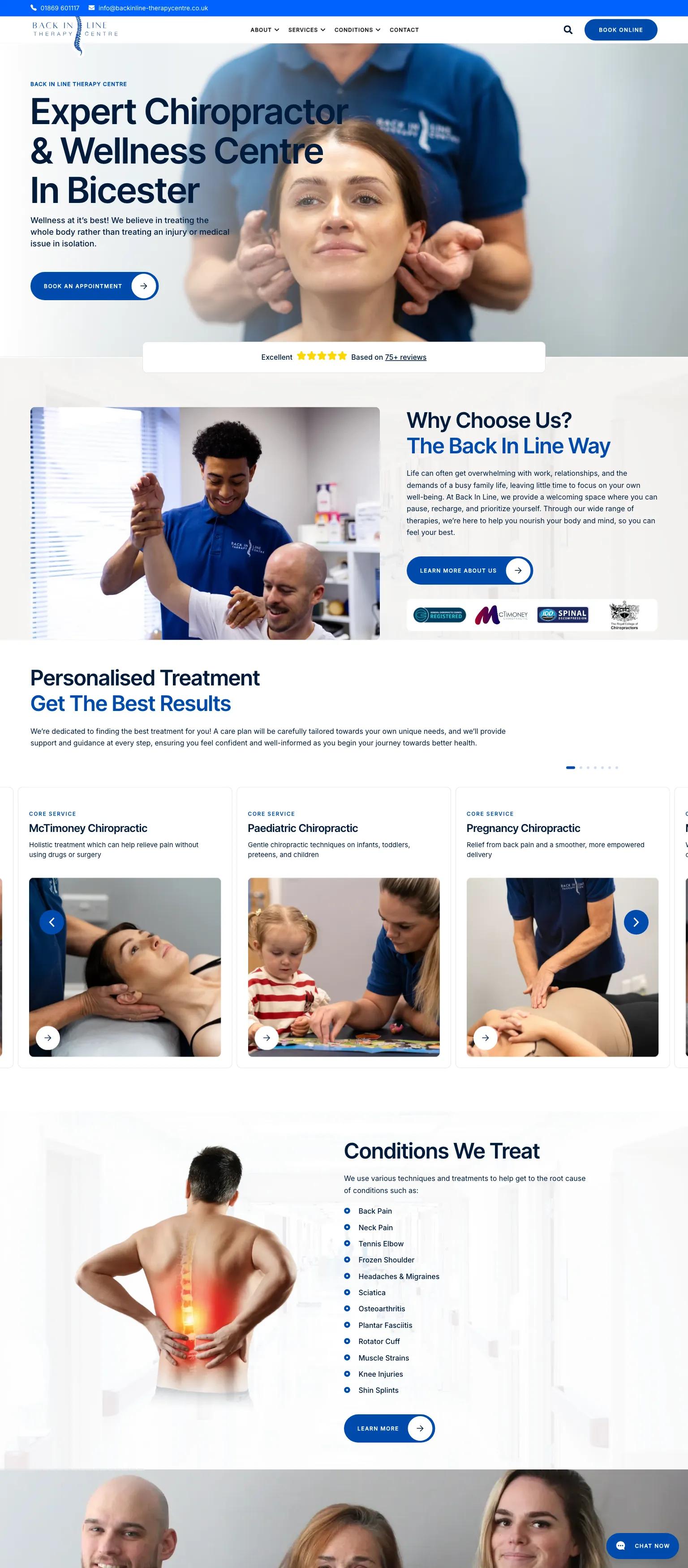 Back In Line Therapy Centre screenshot