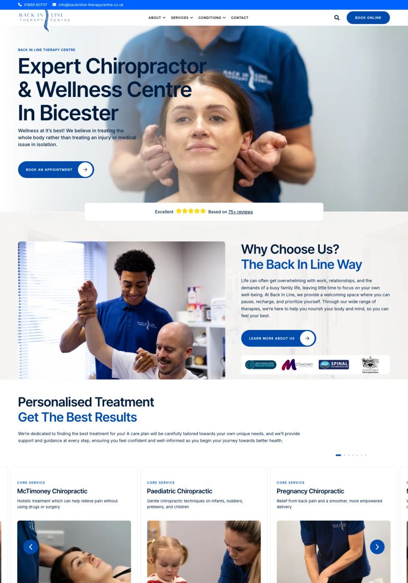 Back In Line Therapy Centre screenshot