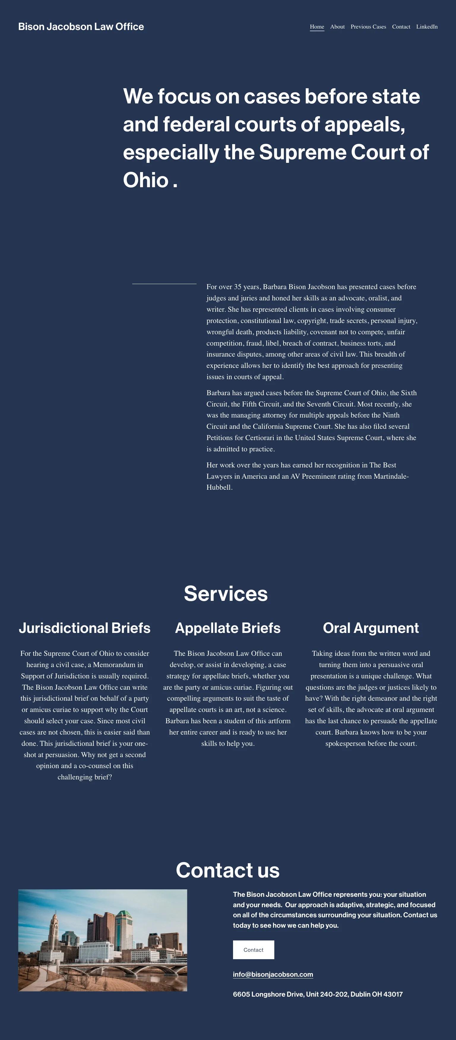 Bison Jacobson Law Office screenshot